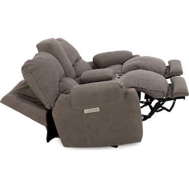 Cheyenne Fully Loaded Zero Gravity Reclining Console Loveseat In Performance Fabric