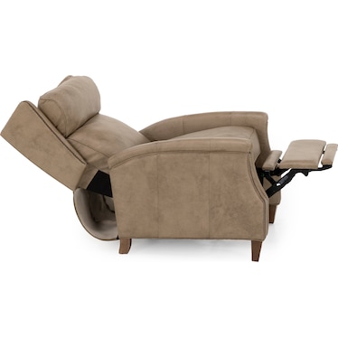 Lorne Leather Power Headrest High Leg Recliner