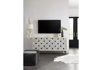 hooker furniture black chairside table lifestyle image gran  
