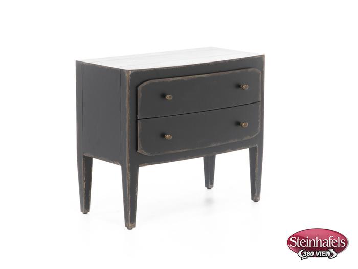 hooker furniture black two drawer  image   