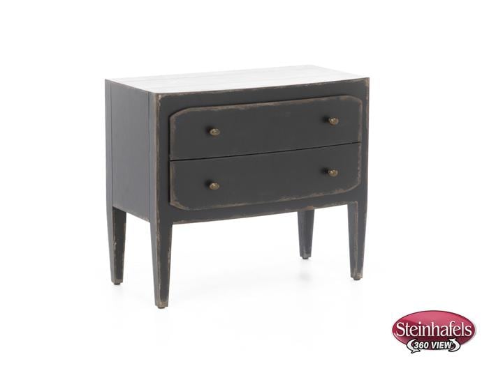 hooker furniture black two drawer  image   