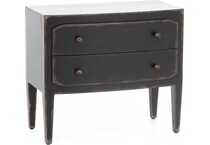 hooker furniture black two drawer   