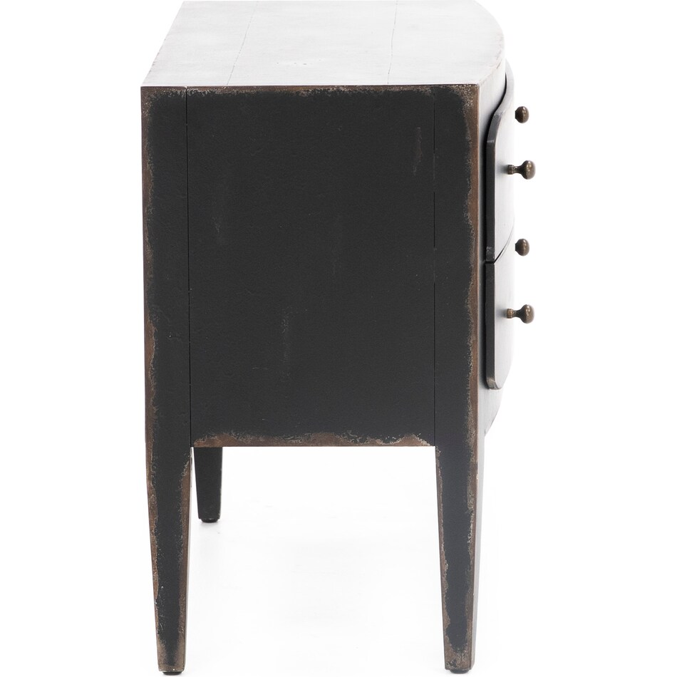 hooker furniture black two drawer   