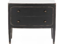 hooker furniture black two drawer   