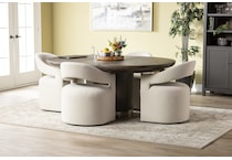 hooker furniture brown inch standard height round oval lifestyle image   