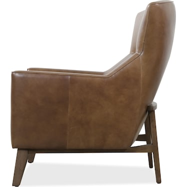 Claiborne Leather Accent Chair in Brown