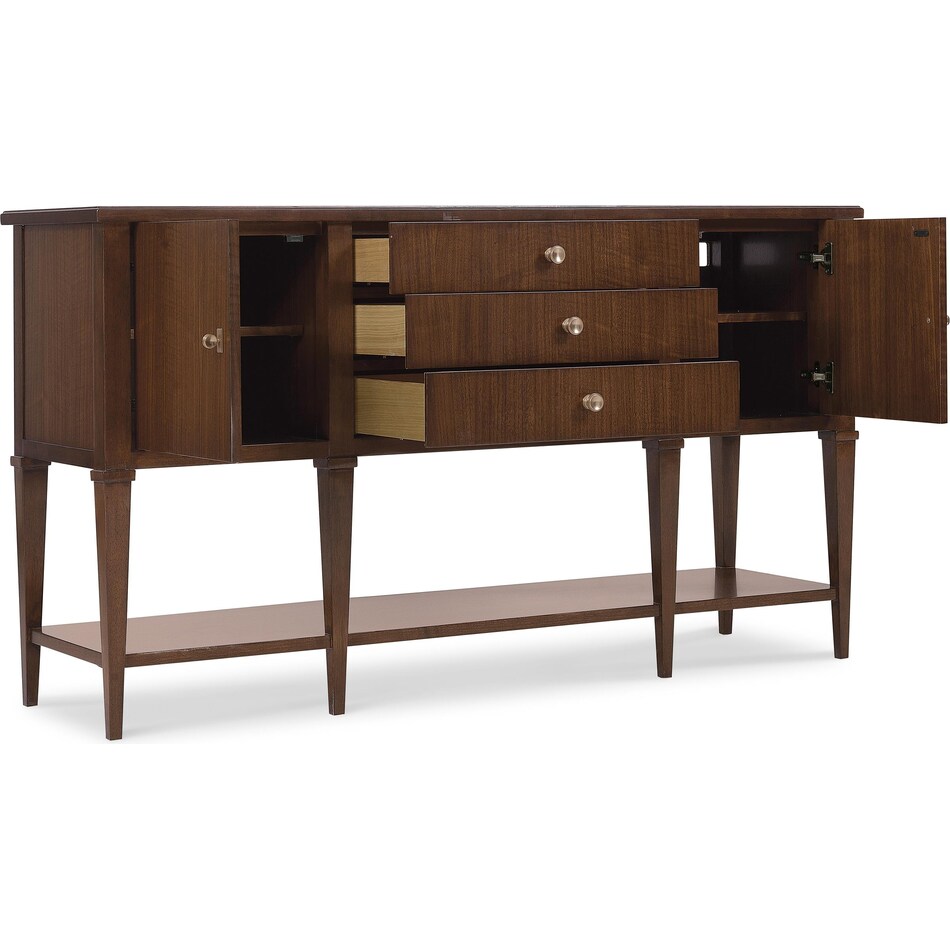 hooker furniture brown buffet server sideboard   