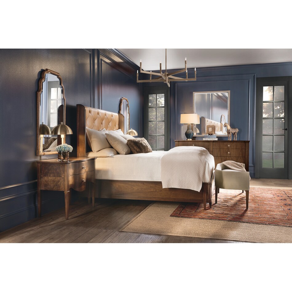 hooker furniture brown king bed package lkp  