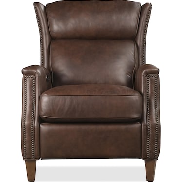 Lorne Leather Power Headrest High Leg Recliner