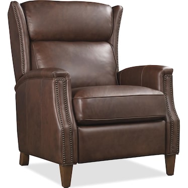 Lorne Leather Power Headrest High Leg Recliner