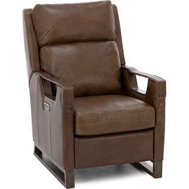 Relik Leather Power Headrest Recliner