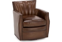 hooker furniture brown swivel chair z  