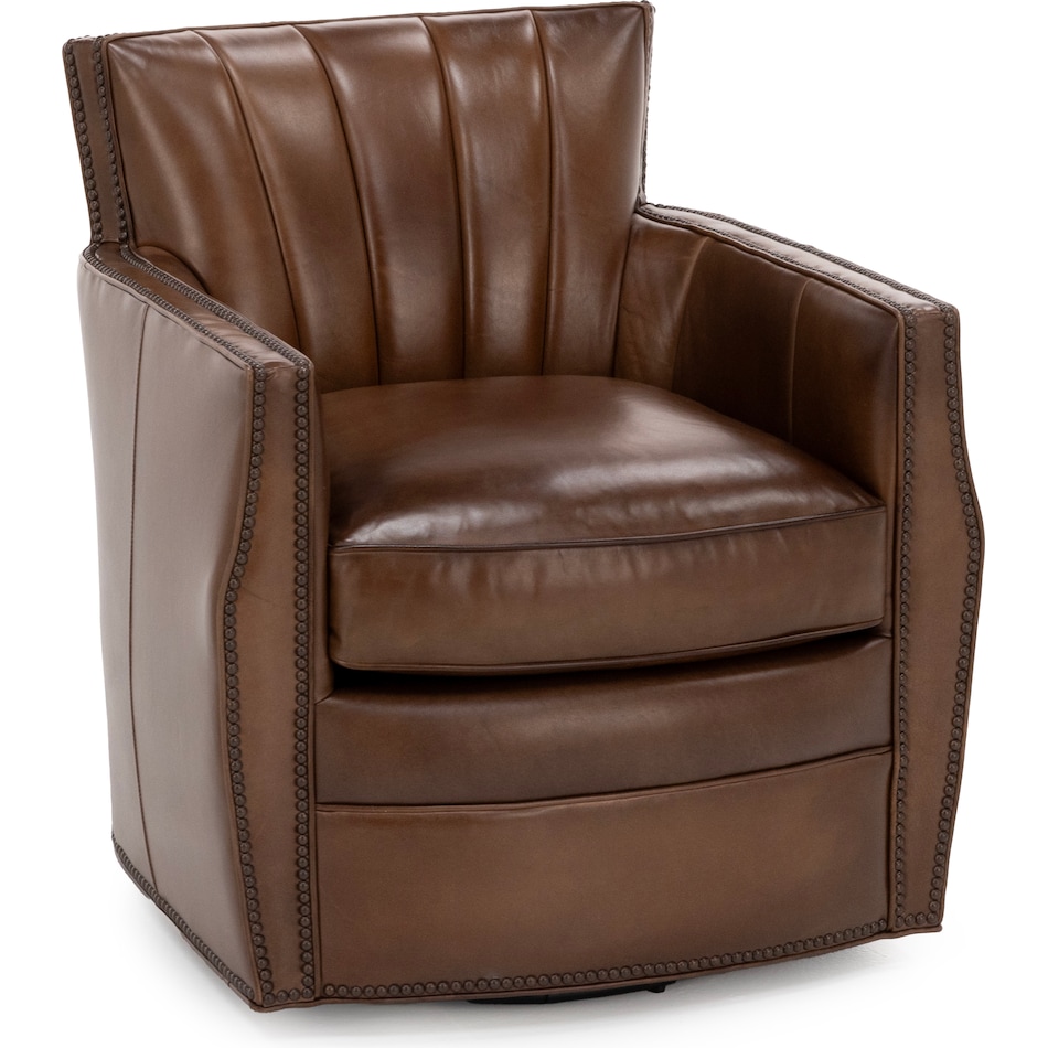 hooker furniture brown swivel chair z  