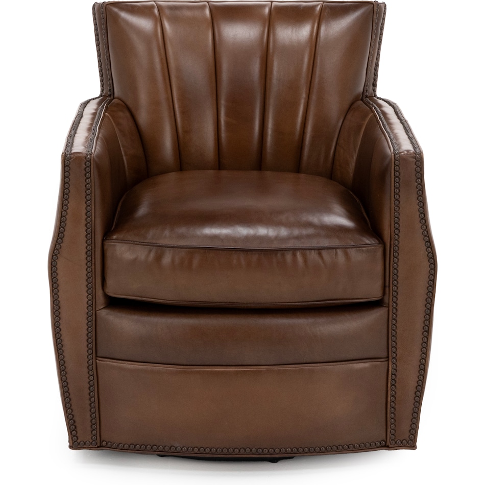 hooker furniture brown swivel chair z  