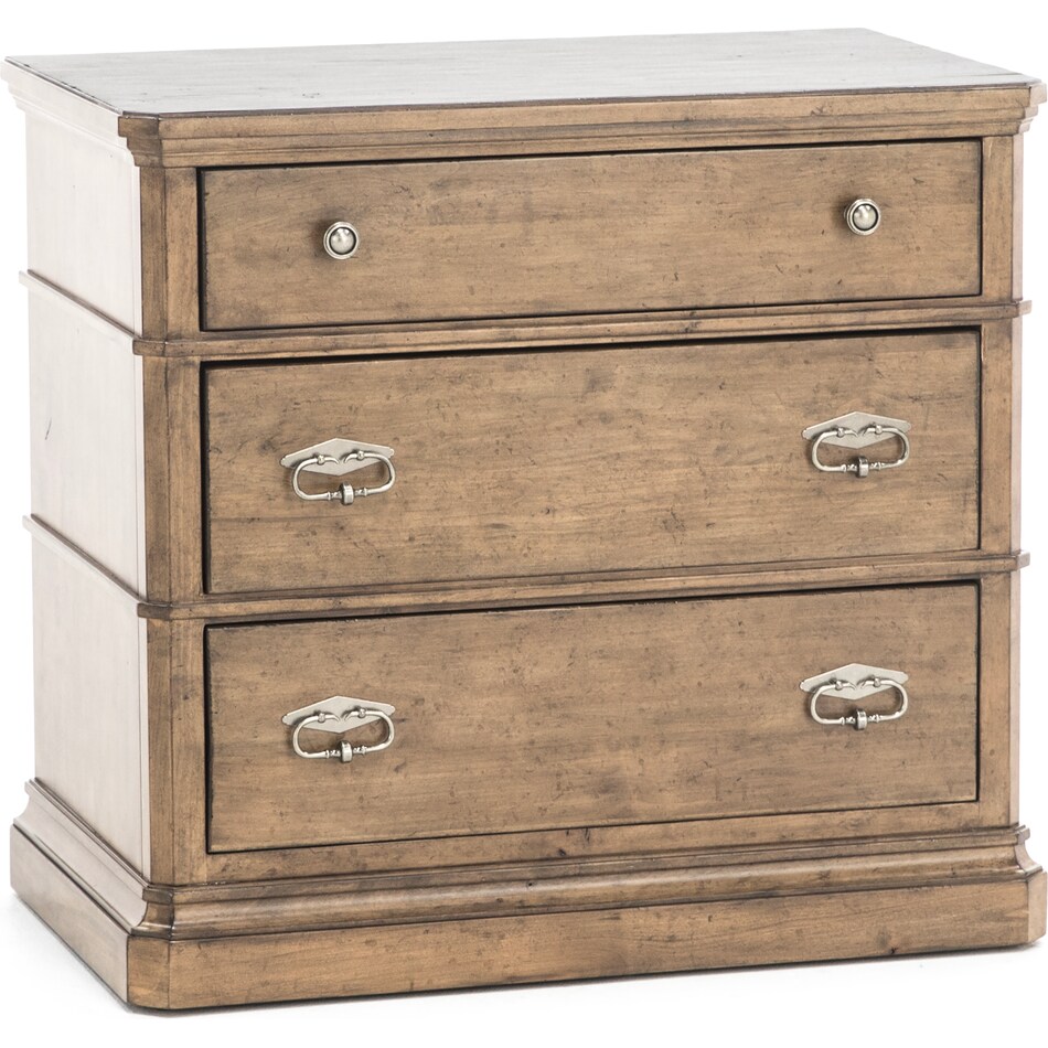 hooker furniture brown three drawer   