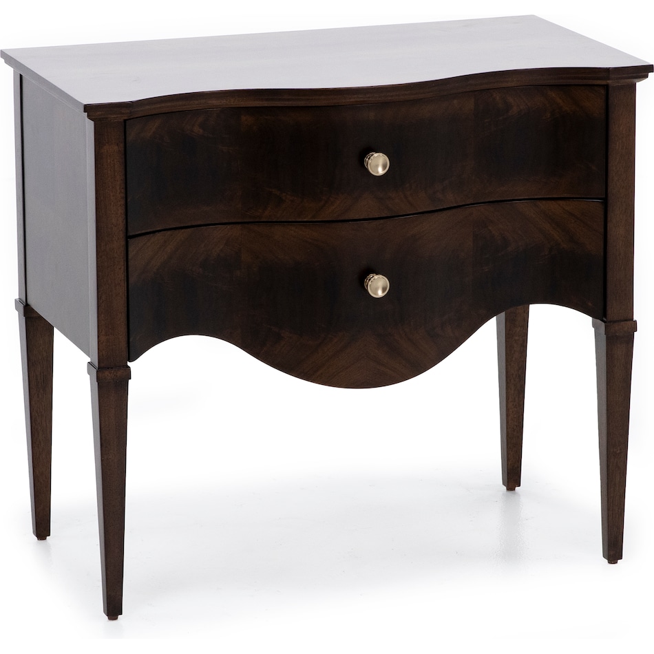 hooker furniture brown two drawer   