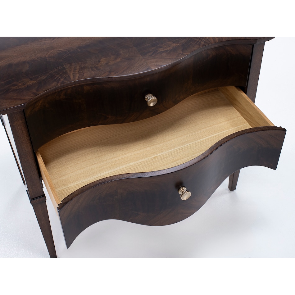 hooker furniture brown two drawer   