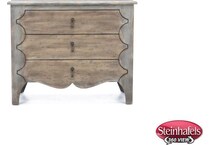 hooker furniture distressed three drawer  image   