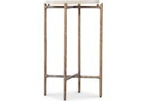 hooker furniture gold metal & stone chairside table ari  