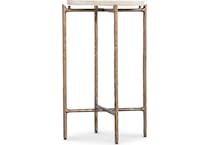 hooker furniture gold metal & stone chairside table ari  