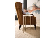 hooker furniture gold metal & stone chairside table ari  