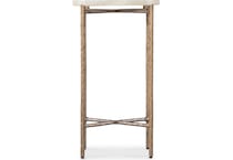 hooker furniture gold metal & stone chairside table ari  
