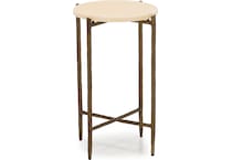hooker furniture gold metal & stone chairside table ari  