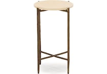 hooker furniture gold metal & stone chairside table ari  