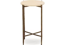 hooker furniture gold metal stone chairside table ari  