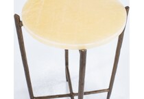 hooker furniture gold metal stone chairside table ari  