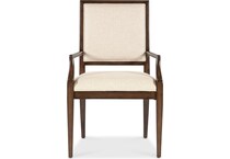 hooker furniture walnut   curate wheat performance inch standard seat height arm chair   