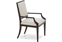 hooker furniture walnut   curate wheat performance inch standard seat height arm chair   