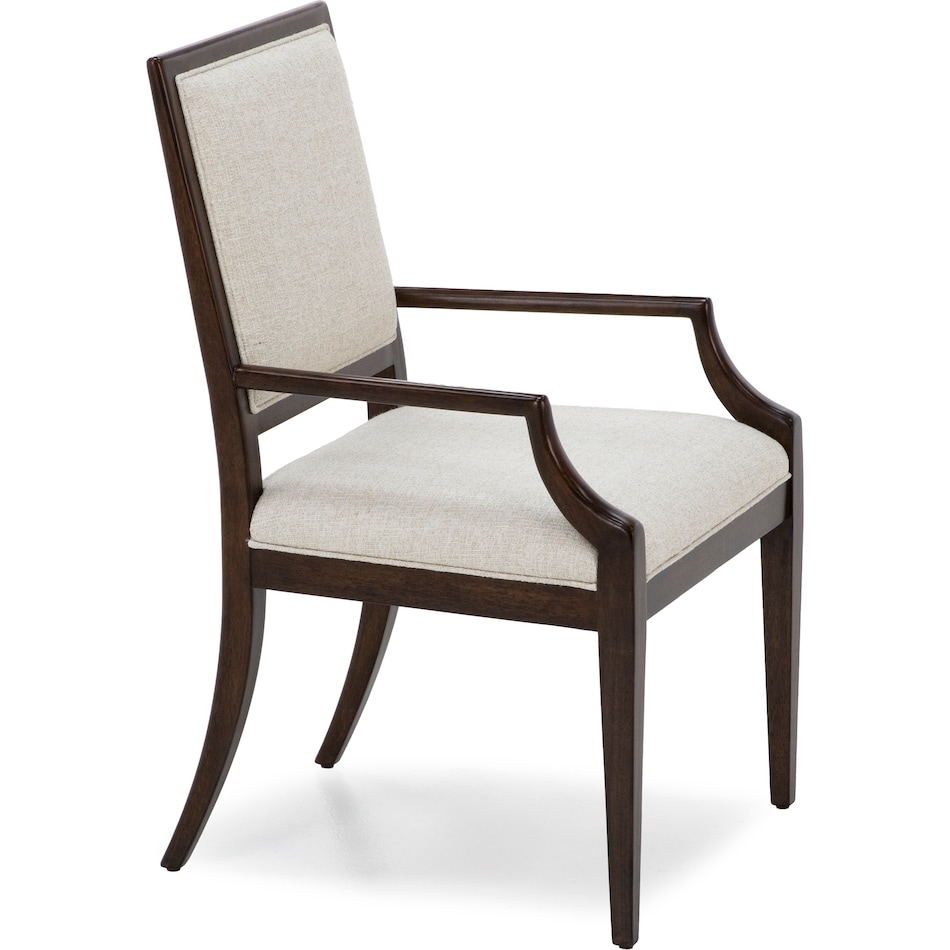 hooker furniture walnut   curate wheat performance inch standard seat height arm chair   