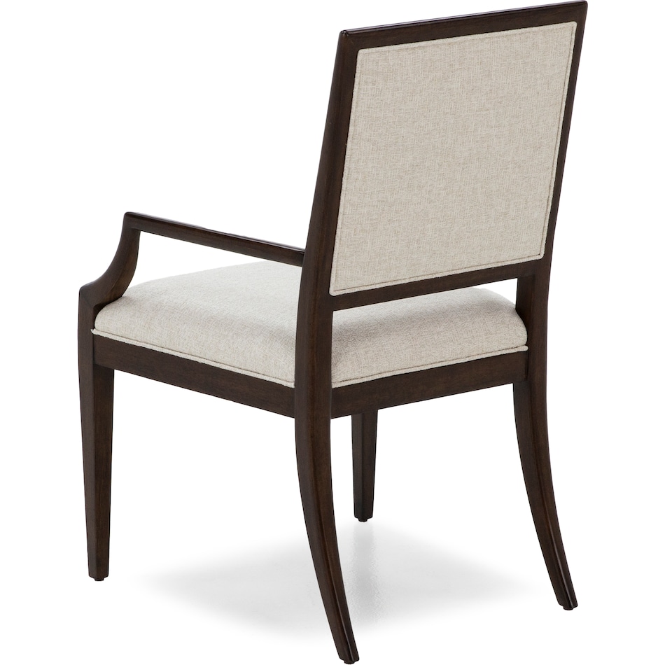 hooker furniture walnut   curate wheat performance inch standard seat height arm chair   