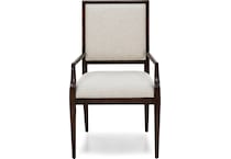 hooker furniture walnut   curate wheat performance inch standard seat height arm chair   