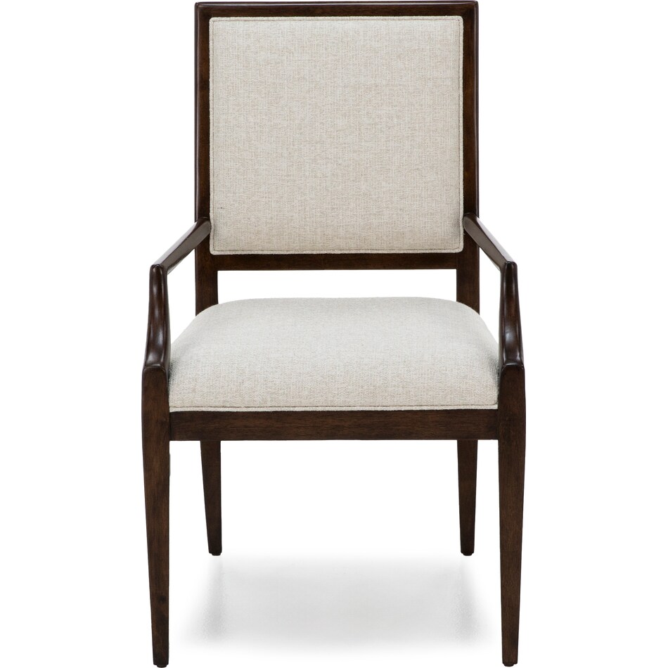 hooker furniture walnut   curate wheat performance inch standard seat height arm chair   