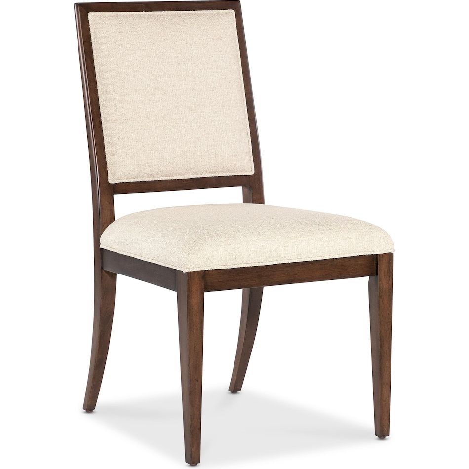 hooker furniture walnut   curate wheat performance inch standard seat height side chair   