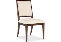hooker furniture walnut   curate wheat performance inch standard seat height side chair   