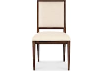 hooker furniture walnut   curate wheat performance inch standard seat height side chair   