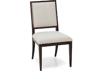 hooker furniture walnut   curate wheat performance inch standard seat height side chair   