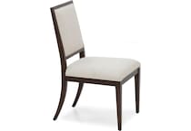hooker furniture walnut   curate wheat performance inch standard seat height side chair   