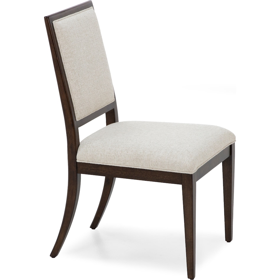 hooker furniture walnut   curate wheat performance inch standard seat height side chair   