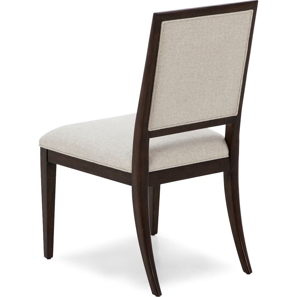 hooker furniture walnut   curate wheat performance inch standard seat height side chair   