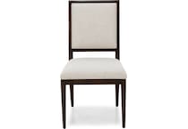 hooker furniture walnut   curate wheat performance inch standard seat height side chair   