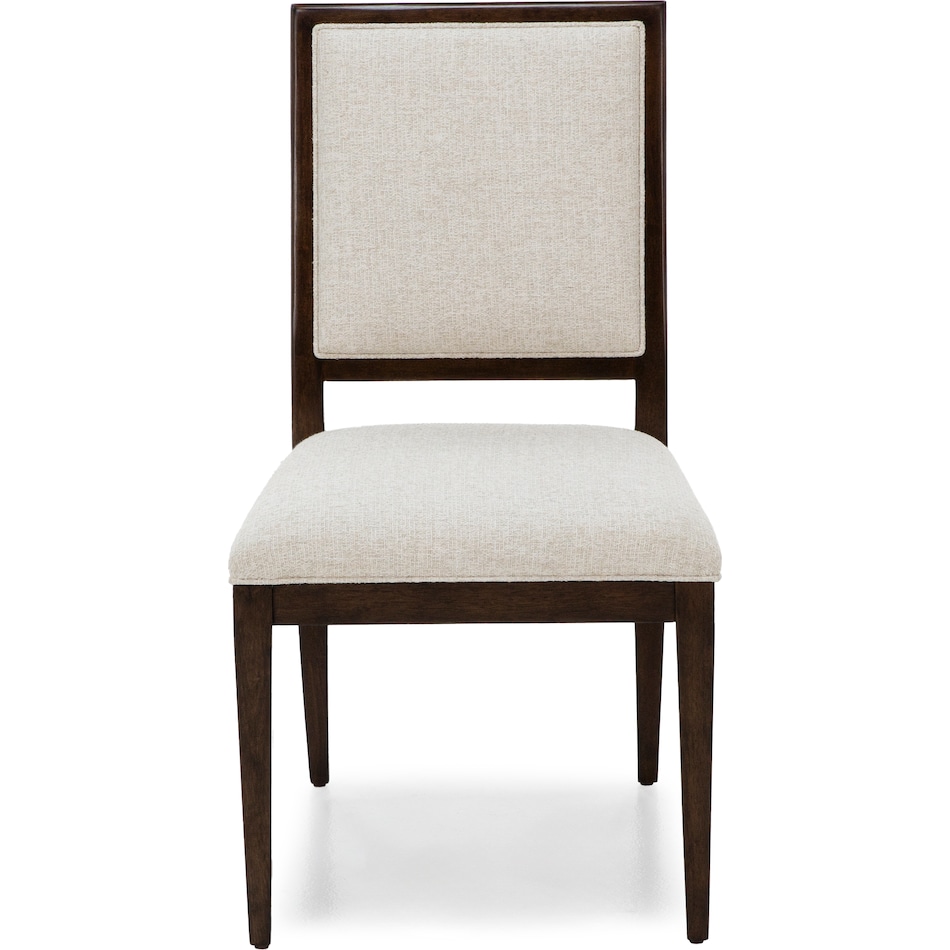 hooker furniture walnut   curate wheat performance inch standard seat height side chair   