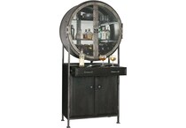 howard miller aged mocha silver spirits cabinet   