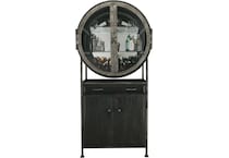 howard miller aged mocha silver spirits cabinet   