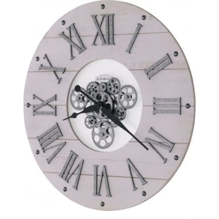Howard Miller Antique White Gears Wall Clock 27"