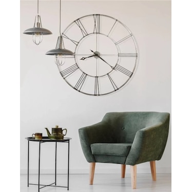 Howard Miller Aged Nickel Wall Clock 49" Round