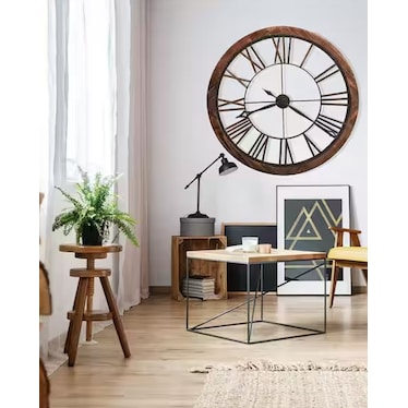 Howard Miller Metal and Wood Wall Clock 32" Round